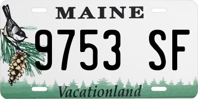 ME license plate 9753SF