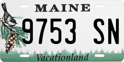 ME license plate 9753SN