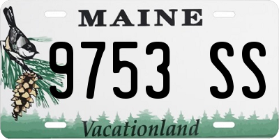 ME license plate 9753SS