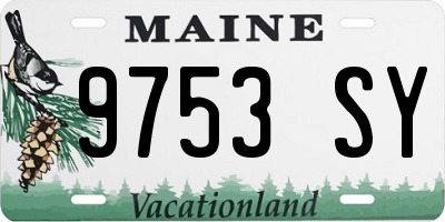 ME license plate 9753SY