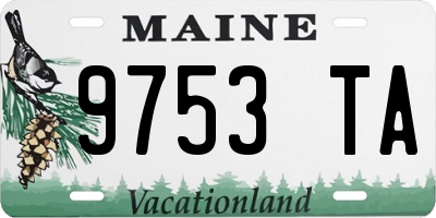 ME license plate 9753TA