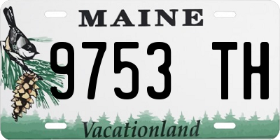 ME license plate 9753TH