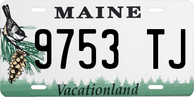 ME license plate 9753TJ