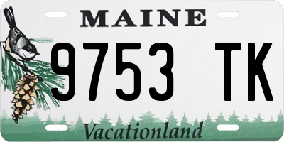ME license plate 9753TK