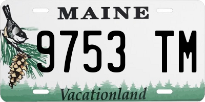 ME license plate 9753TM