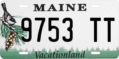 ME license plate 9753TT