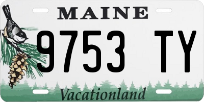 ME license plate 9753TY