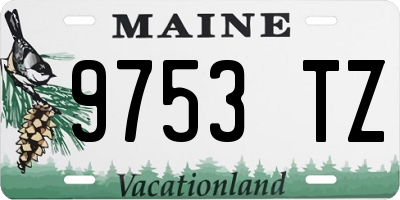 ME license plate 9753TZ