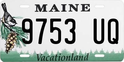 ME license plate 9753UQ