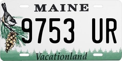 ME license plate 9753UR