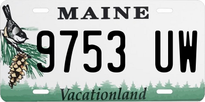 ME license plate 9753UW