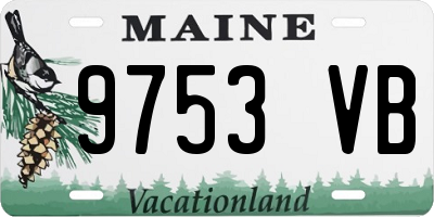 ME license plate 9753VB