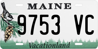 ME license plate 9753VC