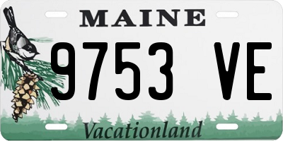 ME license plate 9753VE