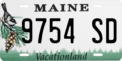ME license plate 9754SD