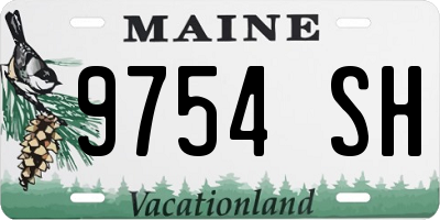 ME license plate 9754SH