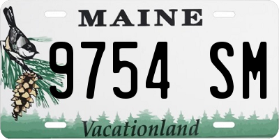 ME license plate 9754SM