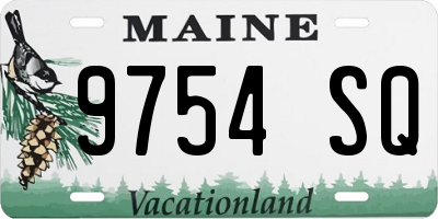 ME license plate 9754SQ