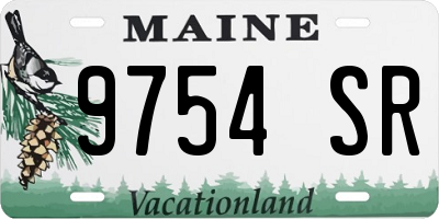 ME license plate 9754SR