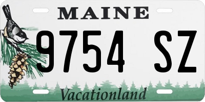 ME license plate 9754SZ