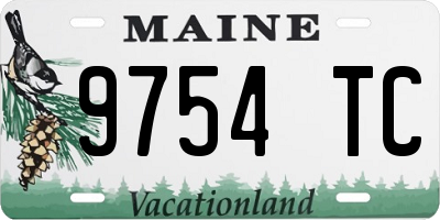 ME license plate 9754TC