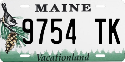 ME license plate 9754TK