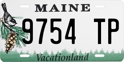 ME license plate 9754TP