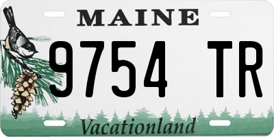ME license plate 9754TR