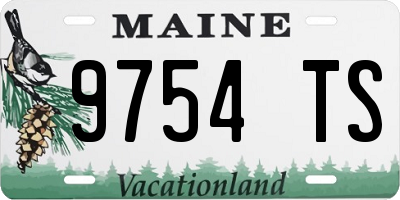 ME license plate 9754TS