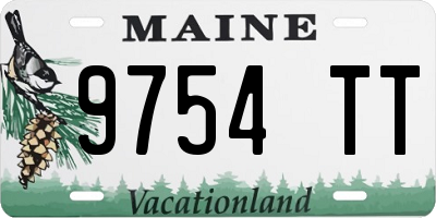 ME license plate 9754TT