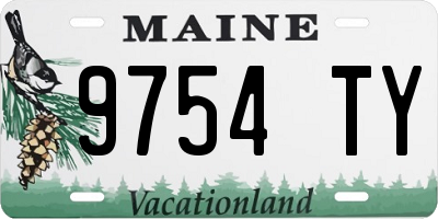 ME license plate 9754TY