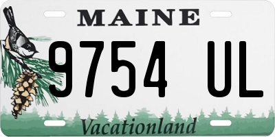 ME license plate 9754UL