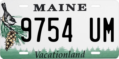 ME license plate 9754UM