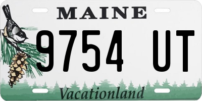 ME license plate 9754UT