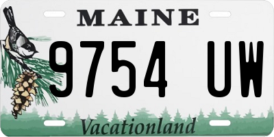 ME license plate 9754UW