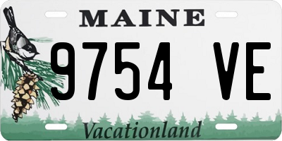 ME license plate 9754VE