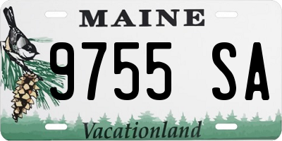 ME license plate 9755SA