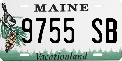 ME license plate 9755SB