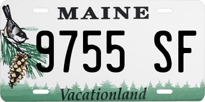 ME license plate 9755SF