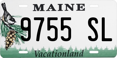 ME license plate 9755SL