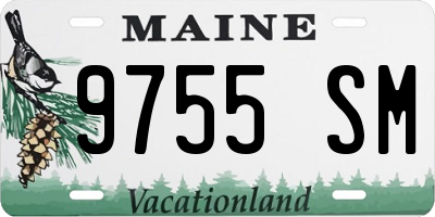 ME license plate 9755SM