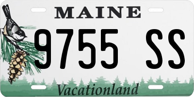 ME license plate 9755SS