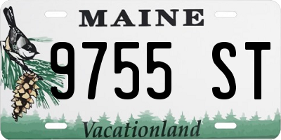 ME license plate 9755ST