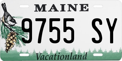 ME license plate 9755SY