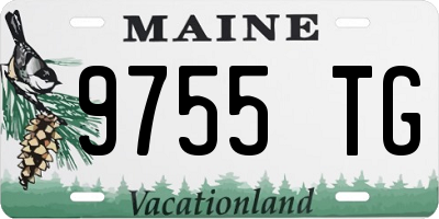 ME license plate 9755TG