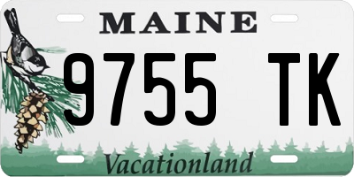 ME license plate 9755TK