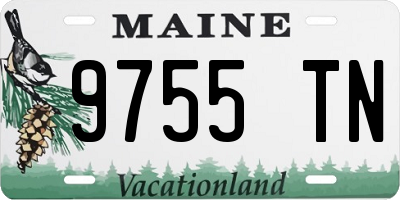 ME license plate 9755TN