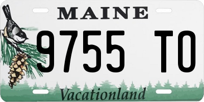ME license plate 9755TO