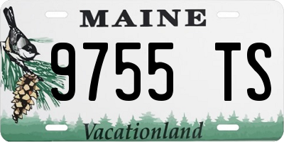 ME license plate 9755TS