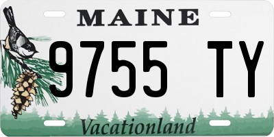 ME license plate 9755TY